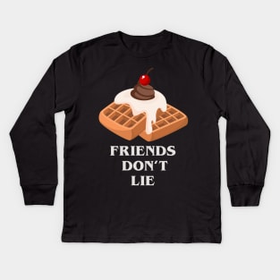 Friends don't lie - Stranger Things Kids Long Sleeve T-Shirt